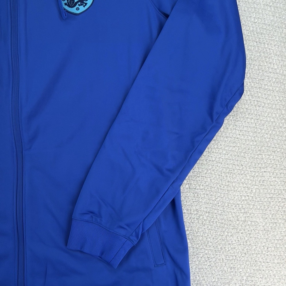 Nike England Strike Hooded Track Jacket Mens Large Blue Full Zip Slim Fit Soccer - Picture 4 of 16